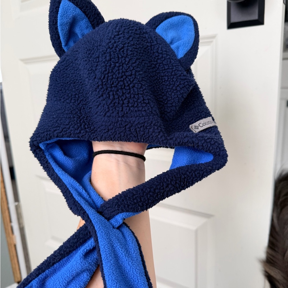 Columbia Navy and Royal Blue Kids Hat with Ears
